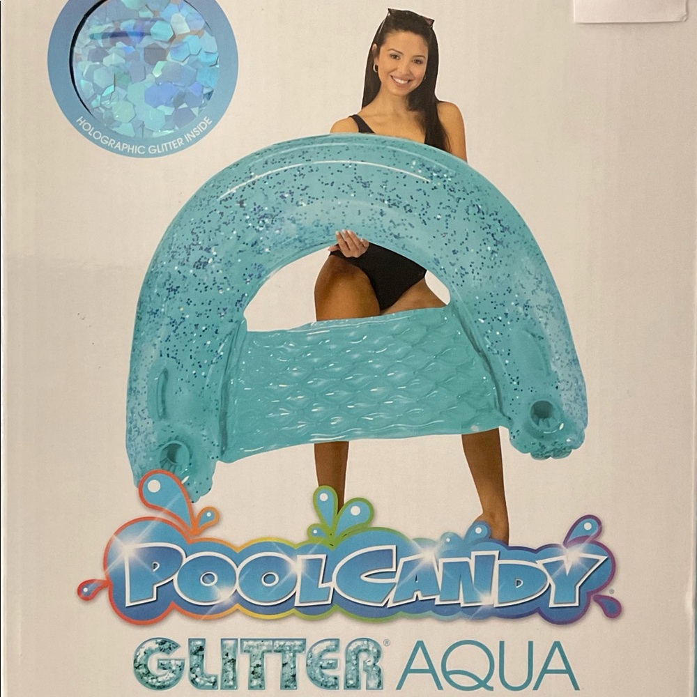 Pool Candy Glitter Aqua Chair